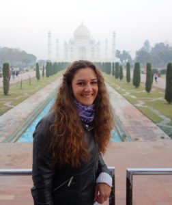 Me in front of the Taj Mahal