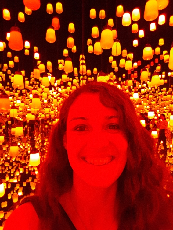 Me in the forest of lamps