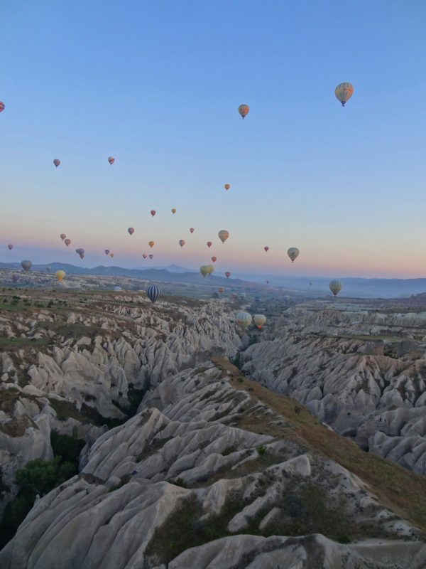 Balloons in the morning sky