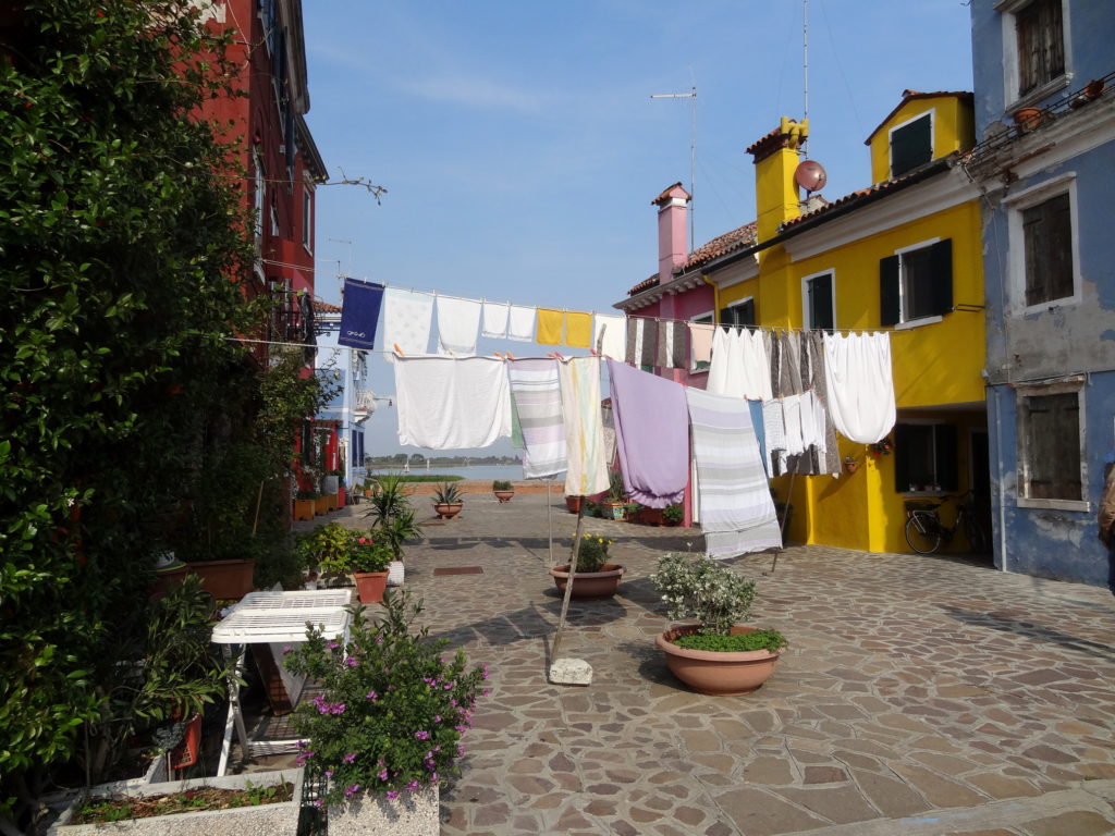 Clothes drying in Burano