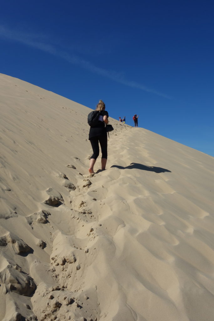 Climbing the dune