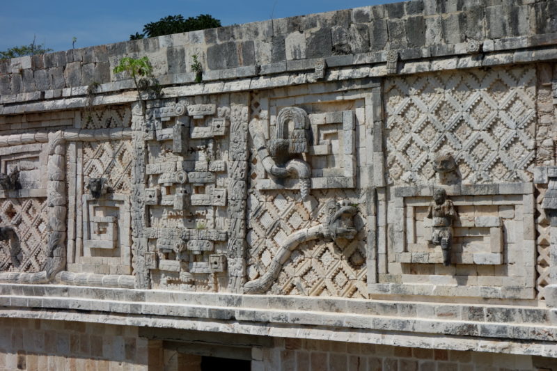 Details - serpent - in the Ancient Maya City of Uxmal