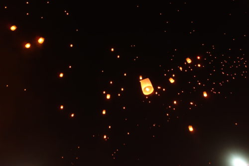 Lanterns in the night skies