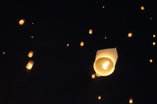 Lanterns in the night skies