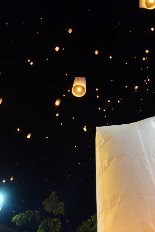 Lanterns in the night skies