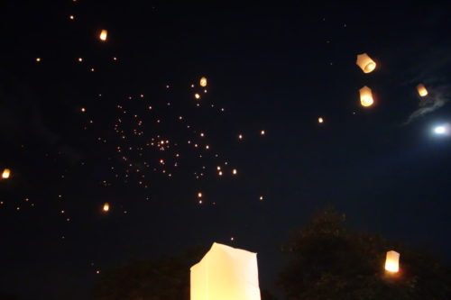 Lanterns in the night skies