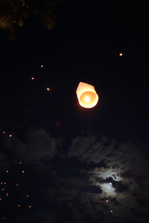 Lanterns in the night skies