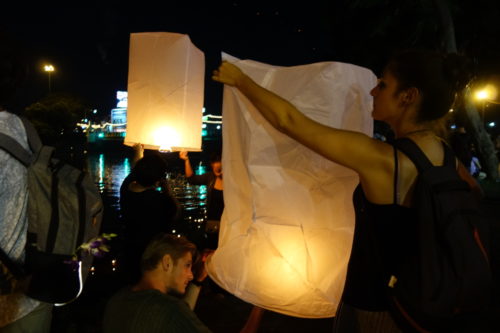 Holding a lantern