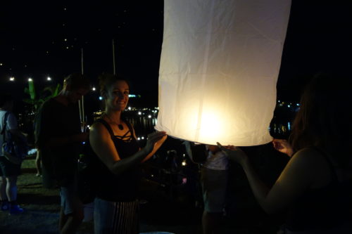 Holding a lantern