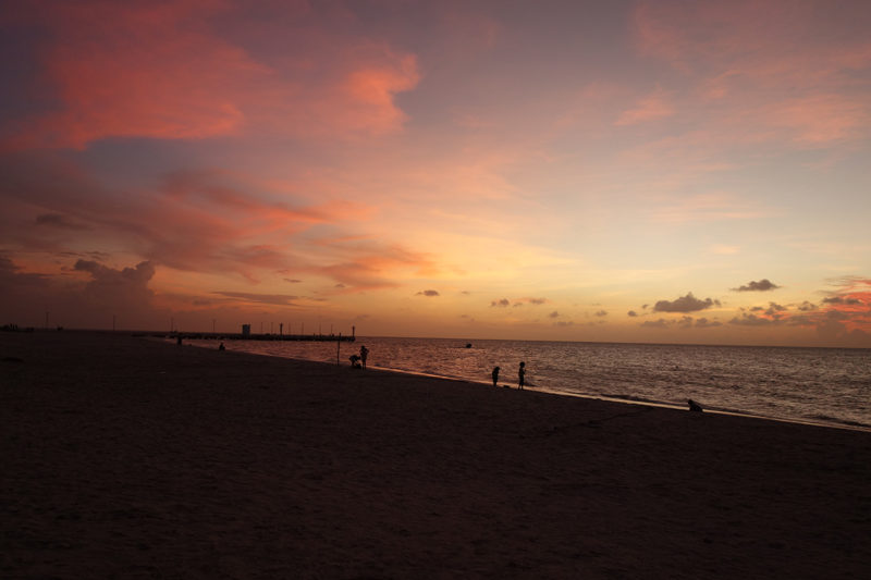 Beach at sunset