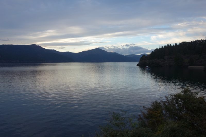 Sunset on Lake Ashi