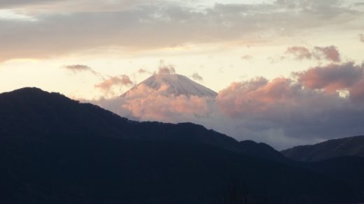 Sunset on Ashi and Fuji