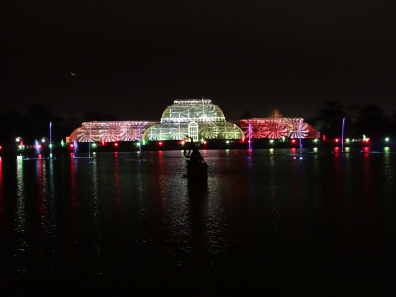 Light show on the lake at Kew