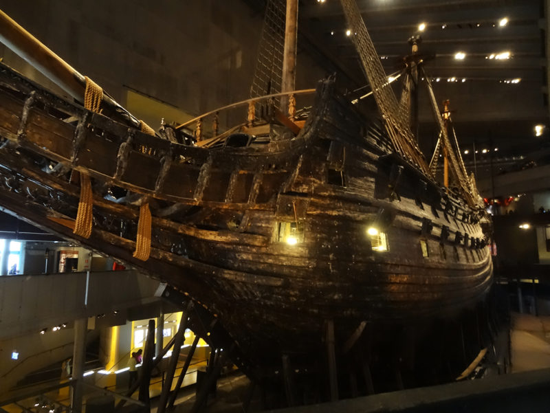 Ancient ship in the Vasa Museum