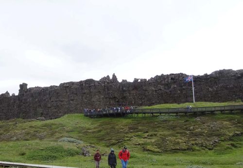 Flagpole in Þingvellir