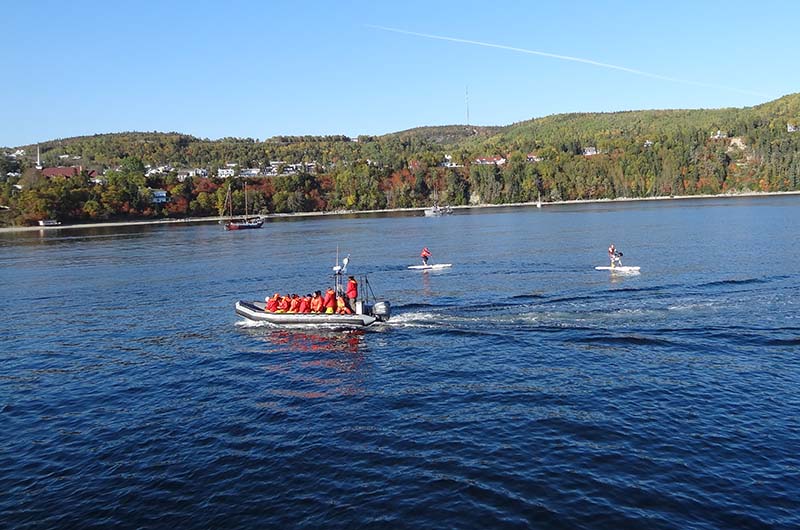 A zodiac in Baie-Sainte-Catherine