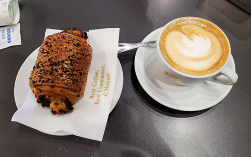 pastry and coffee