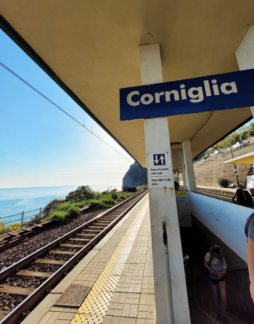 Corniglia train station, in the Cinque Terre