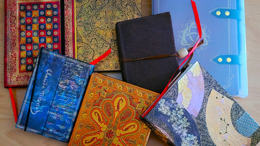 travel journals on floor