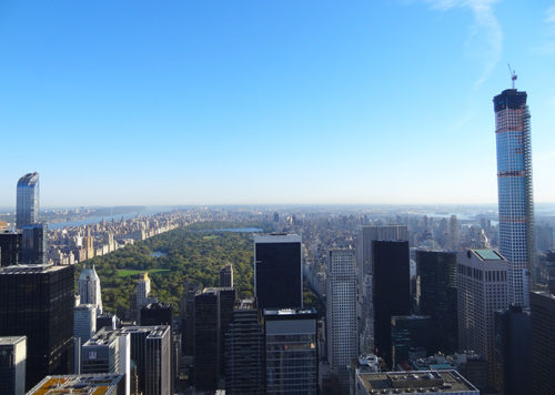 Central park from Rockefeller