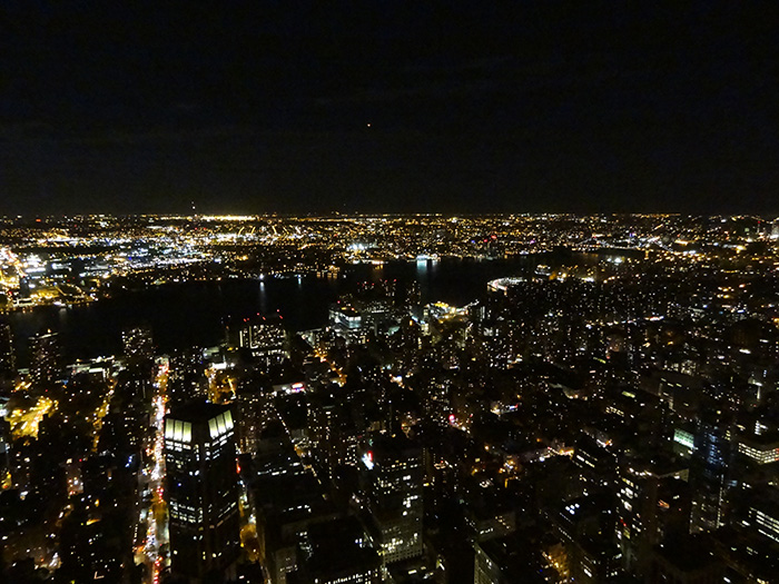 View from the Empire State Building at night