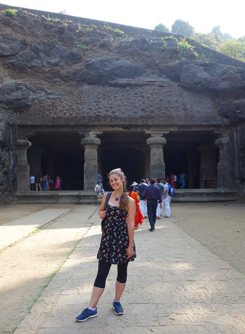 Posing in front of the Elephant Caves