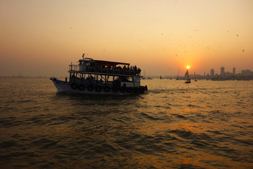 Boat at sunset