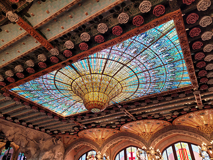 The stained-glass skylight