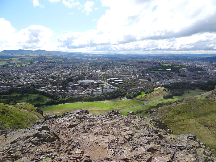 At the top of Arthur's Seat