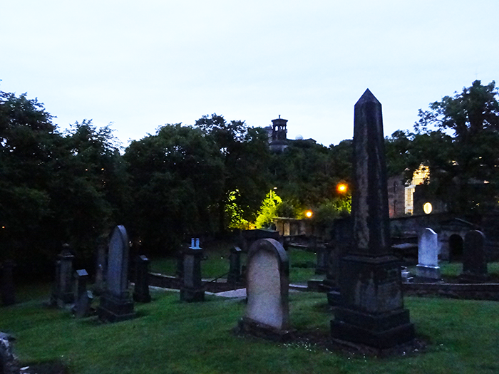 A ghost tour in cemeteries in Edinburgh