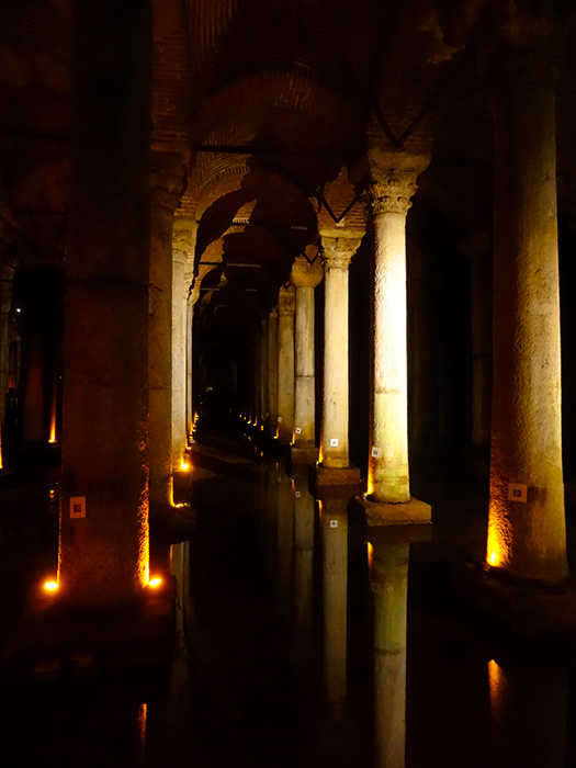 Basilica Cistern on my first day in Istanbul