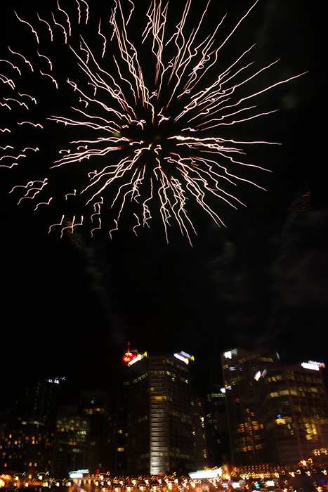 2018 Fireworks evening in Sydney