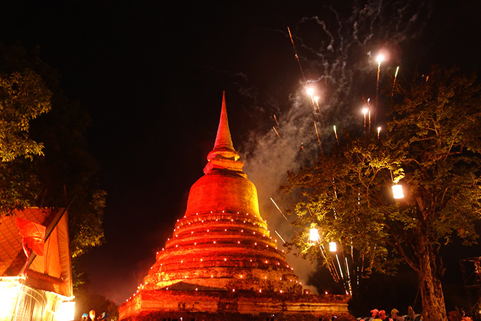 2018 Fireworks in Sukhothai