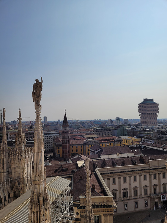 At the top of Milan