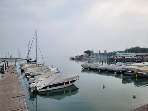 Harbour and lake Garda