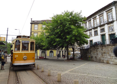 Old tram in Porto