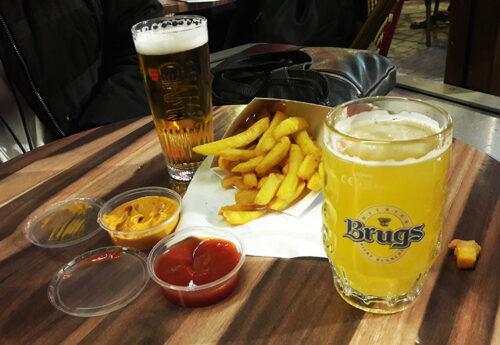 Beer and fries