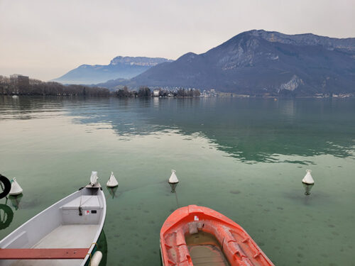 Boats and lake