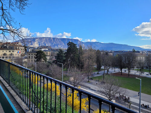 Geneva above the parc des Bastions