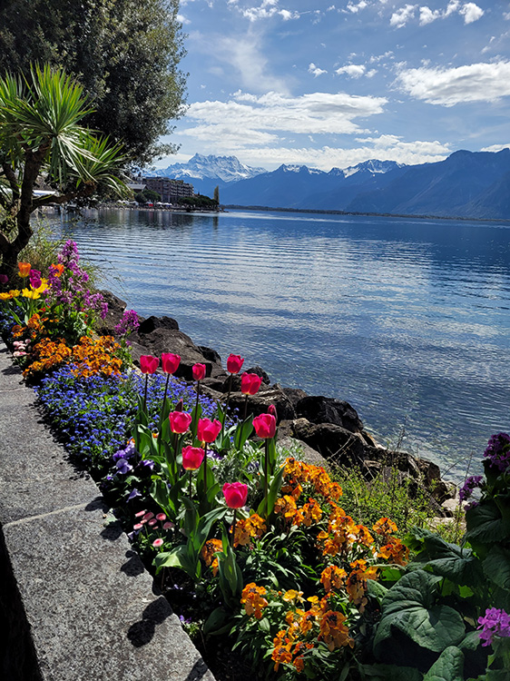 Flower promenade in Montreux