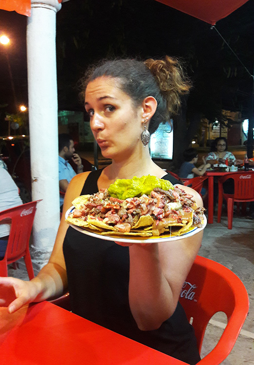 A meal in Merida, Mexico