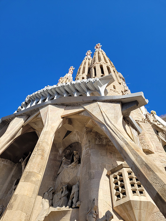 Outside the Sagrada Familia