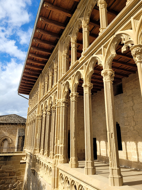 Arches in Olite's new palace