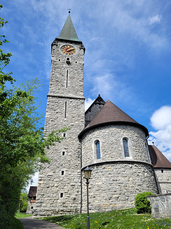 Arriving at the church