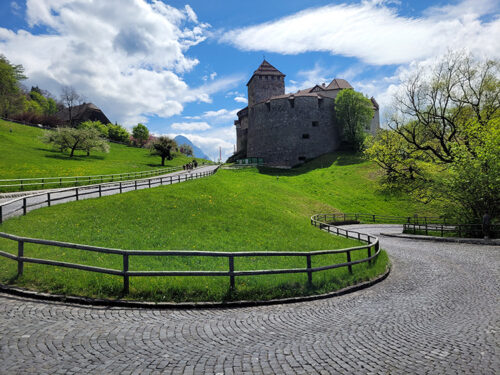 Climbing to Vaduz Castle