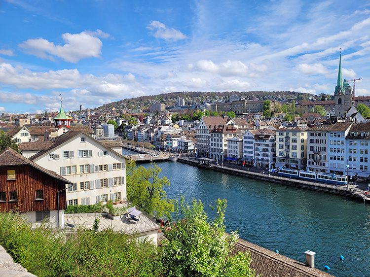 Zurich old town from above