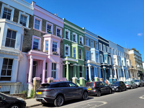 Notting Hill colorful houses