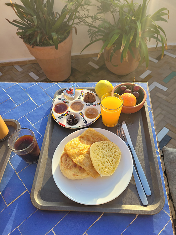 Breakfast at the hostel