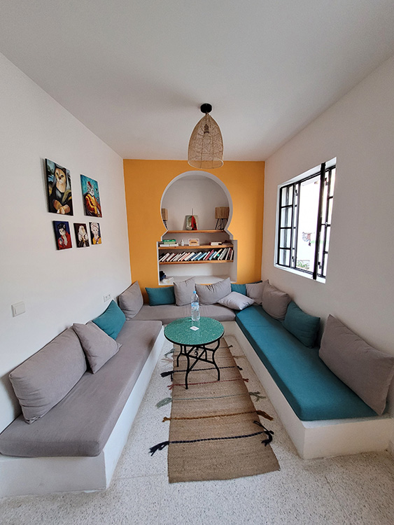 Hostel's library