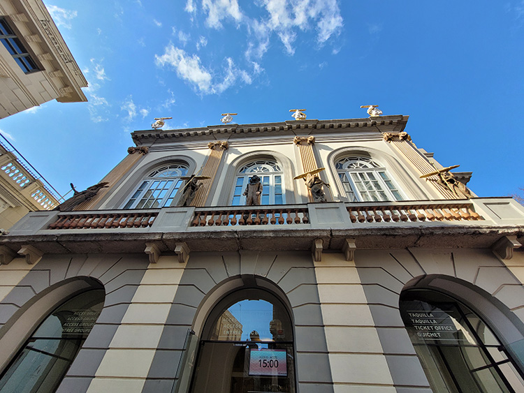 Front of the theater